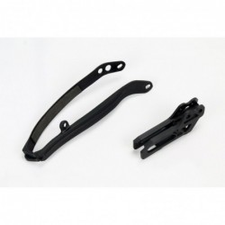 Ufo Komplet Ślizg + Prowadnica ŁańCucha Yamaha Yz 125/250 '09-14, Yzf/Wrf 250/450 '09-21, Kolor Czarny