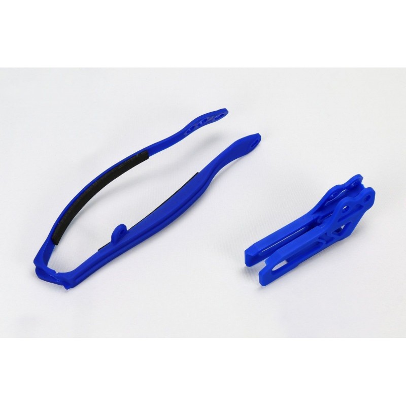 Ufo Komplet Ślizg + Prowadnica ŁańCucha Yamaha Yz 125/250 '09-14, Yzf/Wrf 250/450 '09-21, Kolor Niebieski