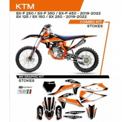 Ufo 2022/06 Komplet Naklejek (Oklein) Ktm Sx/Sxf 125/150/250/350/450 '19-'22 Stokes Kolor Czarny