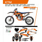 Ufo 2022/06 Komplet Naklejek (Oklein) Ktm Sx/Sxf 125/150/250/350/450 '19-'22 Stokes Kolor Czarny