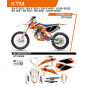 Ufo 2022/06 Komplet Naklejek (Oklein) Ktm Sx/Sxf 125/150/250/350/450 '19-'22 Stokes Kolor Biały
