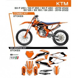 Ufo 2022/06 Komplet Naklejek (Oklein) Ktm Sx/Sxf 125/150/250/350/450 '19-'22 Stokes Kolor Pomarańczowy