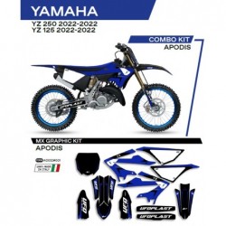 Ufo 2022/06 Komplet Naklejek (Oklein) Yamaha Yz 125/250 '22 Apodis Kolor Czarny