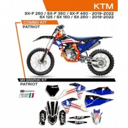 Ufo 2022/06 Komplet Naklejek (Oklein) Ktm Sx/Sxf 125/150/250/350/450 '19-'22 Patriot Kolor Czarny