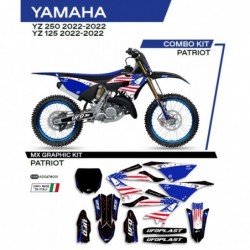 Ufo 2022/06 Komplet Naklejek (Oklein) Yamaha Yz 125/250 '22 Patriot Kolor Czarny