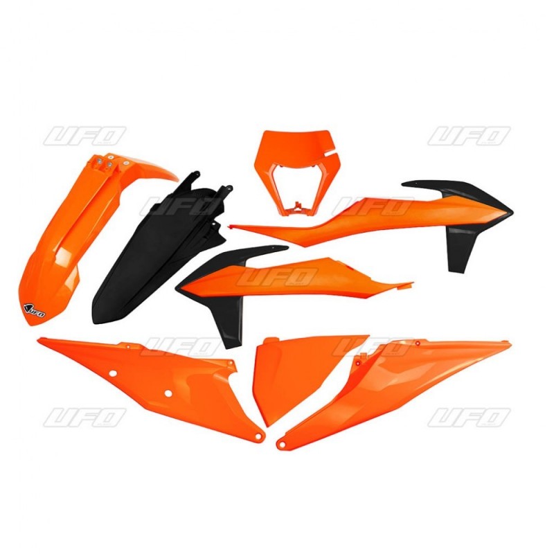 Ufo Komplet Plastików Ktm Exc 125 '20-'21, Exc/Excf(Exc-F) 150/250/300/350/450/500 '20-'23 Z Osłoną Lampy