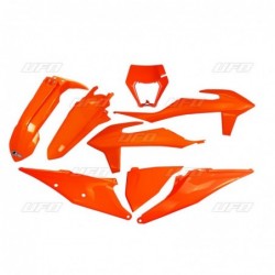 Ufo Komplet Plastików Ktm Exc 125 '20-'21, Exc/Excf(Exc-F) 150/250/300/350/450/500 '20-'23 Z Osłoną Lampy