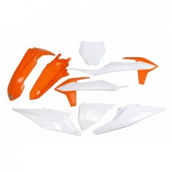 Ufo Komplet Plastików Ktm Sx 125/150/250 '19-'22, Sxf (Sx-F) 250/350/450 '19-'22 Kolor Oem 21 (Biały/Pomarańczowy)