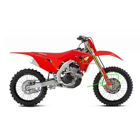 Ufo Komplet Plastików Honda Crf 250R '18-'21, Crf 450R '17-'20 Kolor Czerwony ( W Zestawie Osłony Teleskopów Oraz Naklejki )