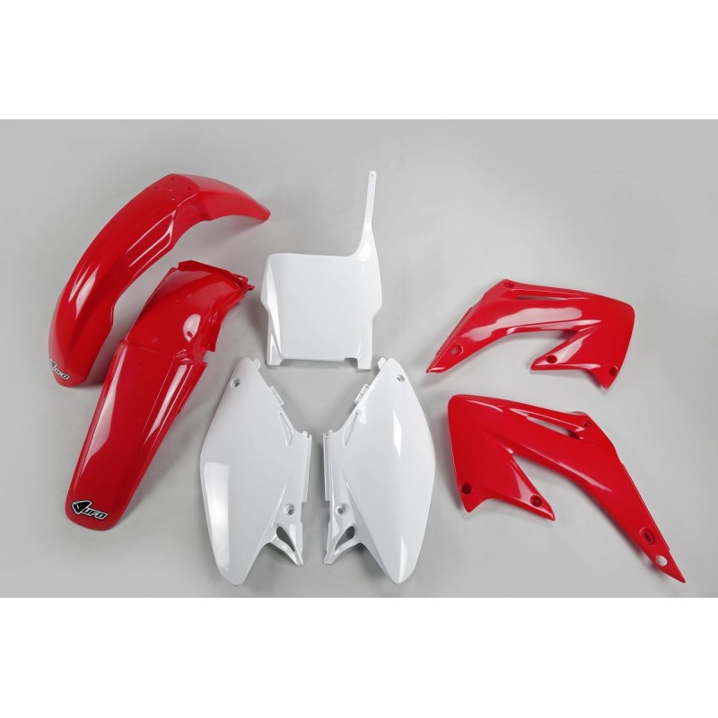 Ufo Komplet Plastików Honda Cr 125/250 '04, Kolor Oem (Czerwony/Biały)