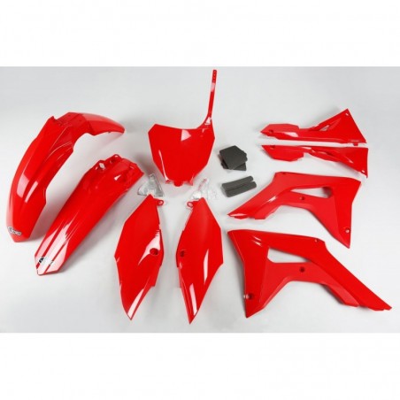 Ufo Komplet Plastików Honda Crf 250R '18-21, Crf 450R '17-20 Z Pokrywą Filtra Powietrza Kolor Czerwony
