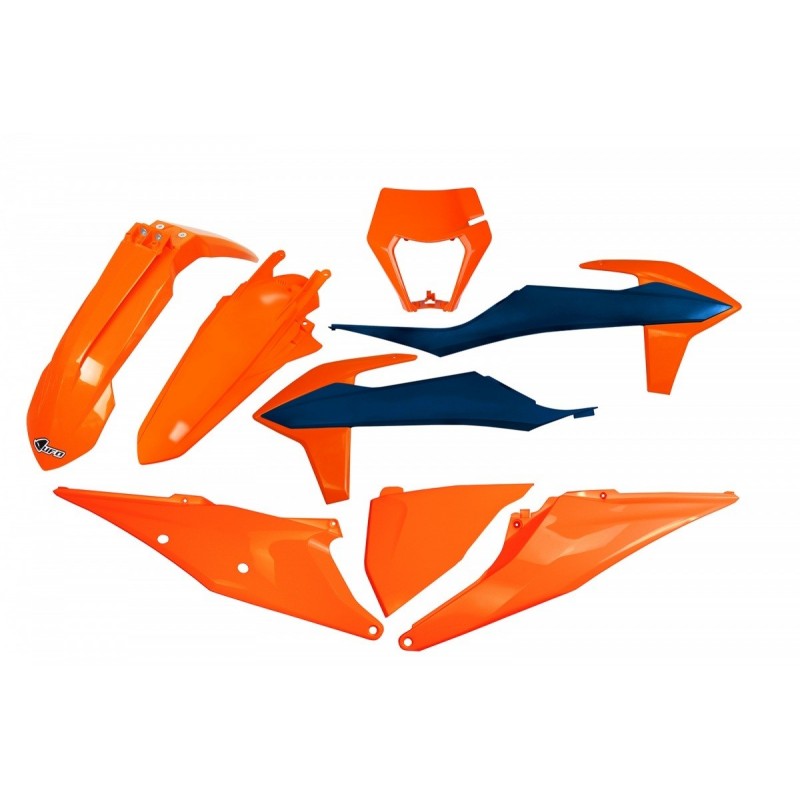 Ufo Komplet Plastików Ktm Exc 125 '20-'21, Exc/Excf(Exc-F) 150/250/300/350/450/500 '20-'23 Z Osłoną Lampy Kolor Oem 2022