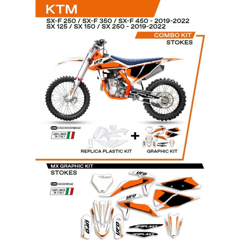 Ufo 2022/06 Komplet Plastików Plus Komplet Naklejek (Oklein) Ktm Sx/Sxf 125/150/250/350/450 '19-'22