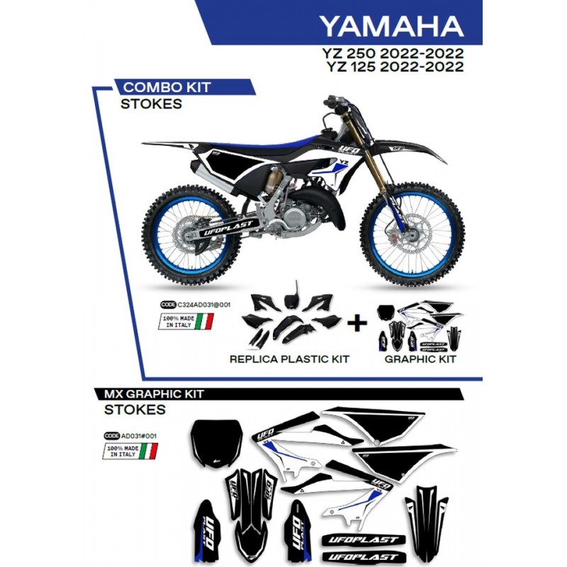 Ufo 2022/06 Komplet Plastików Plus Komplet Naklejek (Oklein) Yamaha Yz 125/250 '22