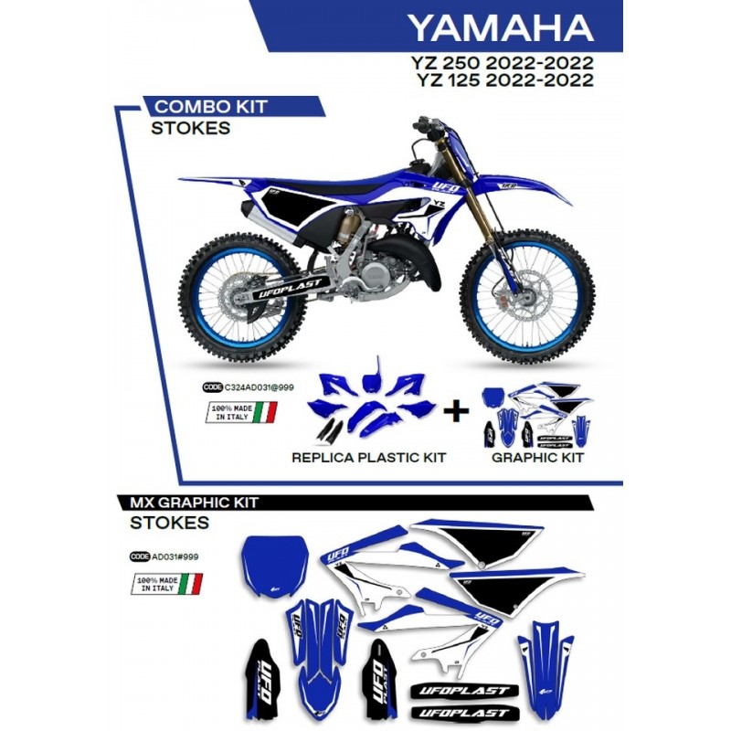Ufo 2022/06 Komplet Plastików Plus Komplet Naklejek (Oklein) Yamaha Yz 125/250 '22