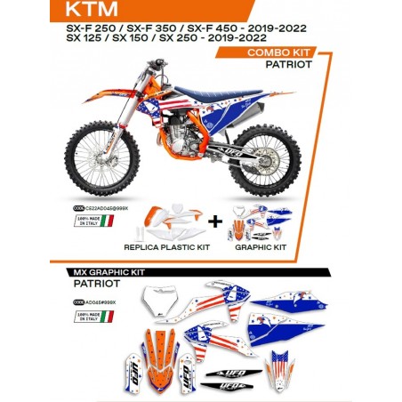 Ufo 2022/06 Komplet Plastików Plus Komplet Naklejek (Oklein) Ktm Sx/Sxf 125/150/250/350/450 '19-'22 W