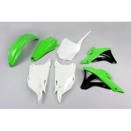 Ufo 2022/11 Komplet Plastików Kawasaki Kx 85 '14-'21 Kolor Oem '16-19 (Zielony/Biały/Czarny)