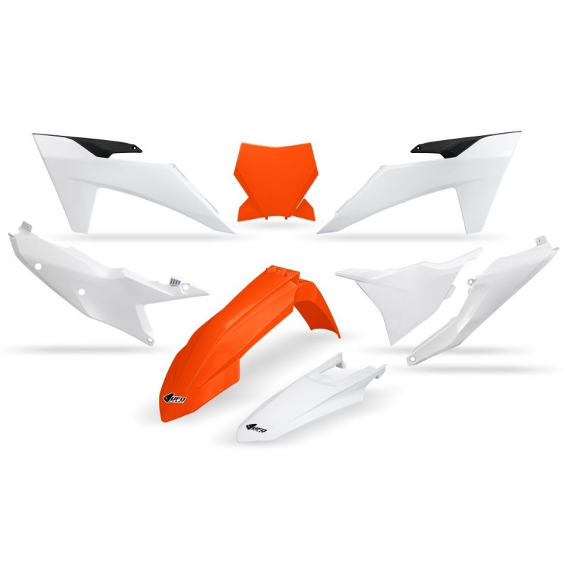 Ufo 2022/11 Komplet Plastików Ktm Sx/Sxf(Sx-F) 125/250/300/350/450F 2023 Kolor Oem Pomarańczowy/Biały