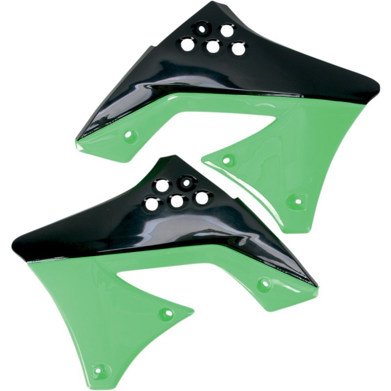 Ufo Osłony Chłodnicy Kawasaki Kxf 250 '09-'11 Kolor Oem (Czarny/Zielony)