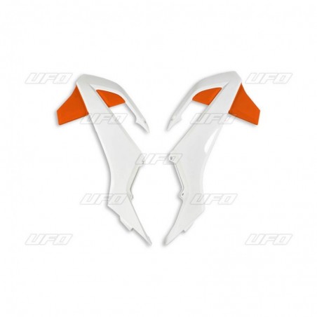 Ufo Osłony Chłodnicy Ktm Sx 65 '16-'22 Kolor Oem '19-'20 (Biały/Pomarańczowy)