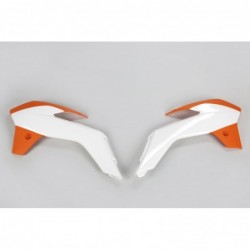 Ufo Osłony Chłodnicy Ktm Sx 85 '13-17, Kolor Oem (Biały/Pomarańczowy)