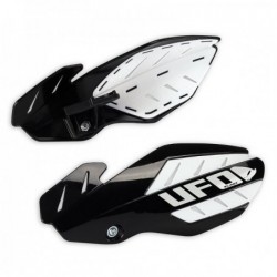 Ufo Osłony Rąk (Handbary) Flame Honda Crf 250 '12-'17, Crf 450 '12-'16 Kolor Czarny/Biały (Z Mocowaniami)