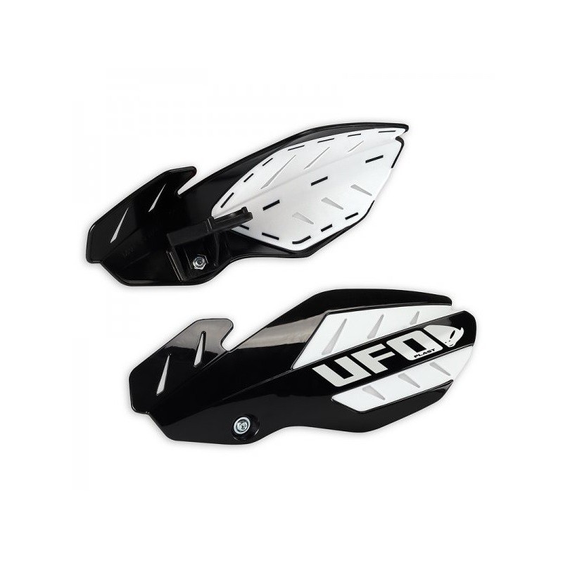 Ufo Osłony Rąk (Handbary) Flame Honda Crf 250 '12-'17, Crf 450 '12-'16 Kolor Czarny/Biały (Z Mocowaniami)