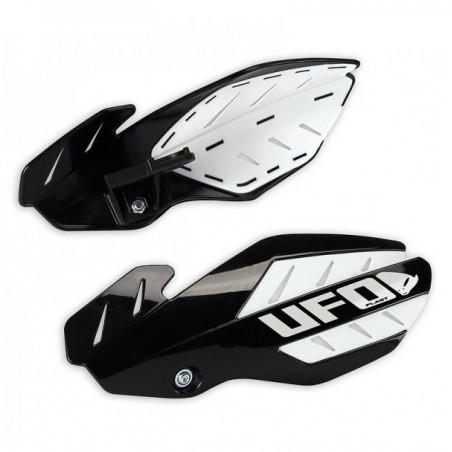 Ufo Osłony Rąk (Handbary) Flame Honda Crf 250 '12-'17, Crf 450 '12-'16 Kolor Czarny/Biały (Z Mocowaniami)