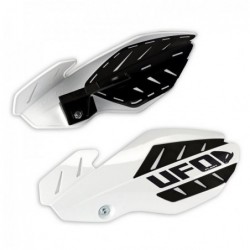 Ufo Osłony Rąk (Handbary) Flame Honda Crf 250 '12-'17, Crf 450 '12-'16 Kolor Biały/Czarny (Z Mocowaniami)