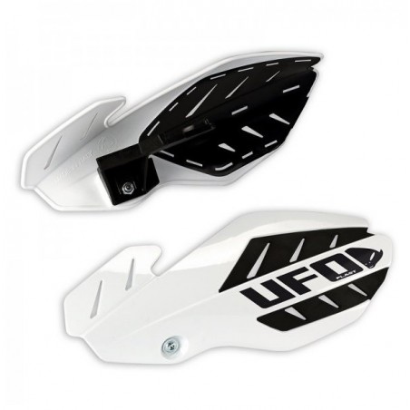 Ufo Osłony Rąk (Handbary) Flame Honda Crf 250 '12-'17, Crf 450 '12-'16 Kolor Biały/Czarny (Z Mocowaniami)
