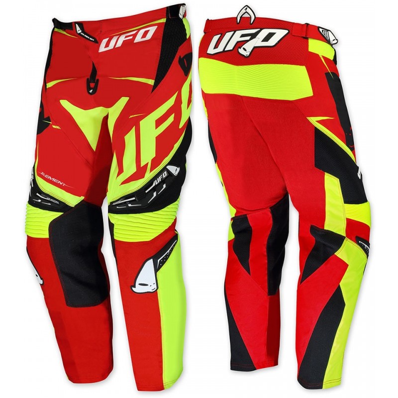 Ufo Spodnie Element Kolor Czerwony/Czarny/Żółty Fluo Rozmiar Xxs / Eu44 / Us26