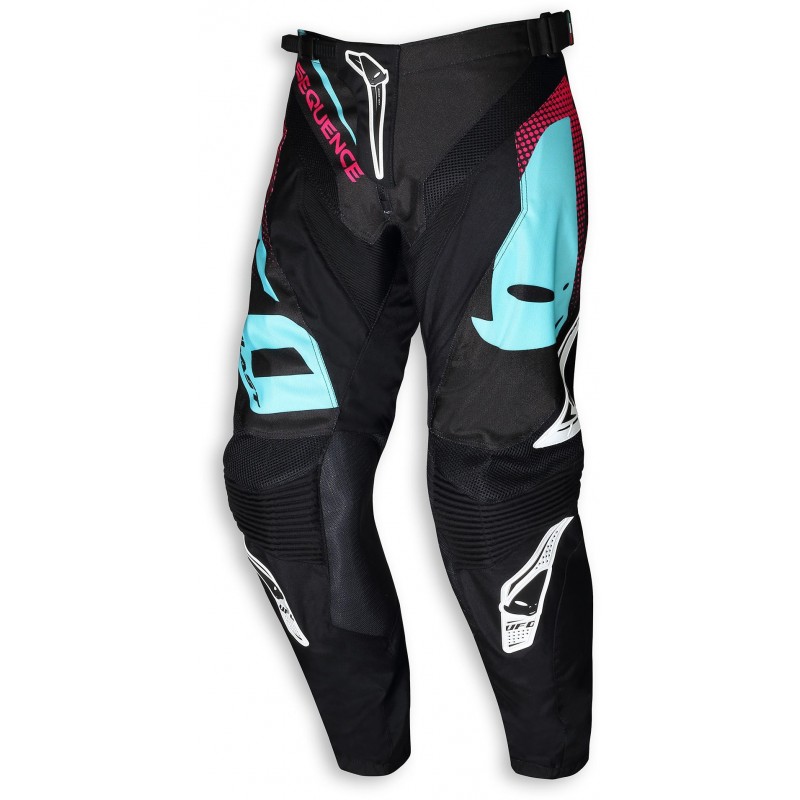 Ufo Spodnie Sequence Made In Italy Kolor Czarny/Błękitny/Różowy Rozmiar M / Eu50 / Us32