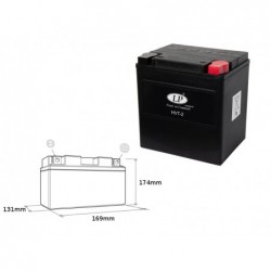Landport Akumulator Hvt-2 12V 30Ah 169X131X174 Heavy V-Twin Bezobsługowy - Zalany (Zwiększony Prąd Rozruchowy 400A) (Prawy +)