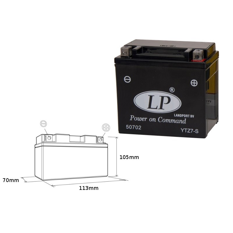 Landport Akumulator Ytz7-S 12V 6Ah 112X69X103 (Gtz7S) Bezobsługowy - Zalany (10)