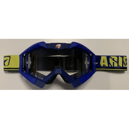 Ariete Gogle Riding Crows Basic Kolor Granatowy/Niebieski/Żółty, Szybka Anti Fog, Anti Scratch, Uv, Roll-Off Ready