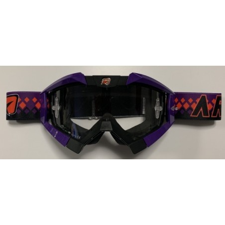 Ariete Gogle Riding Crows Basic Kolor Czarny/Granatowy/Czerwony, Szybka Anti Fog, Anti Scratch, Uv, Roll-Off Ready