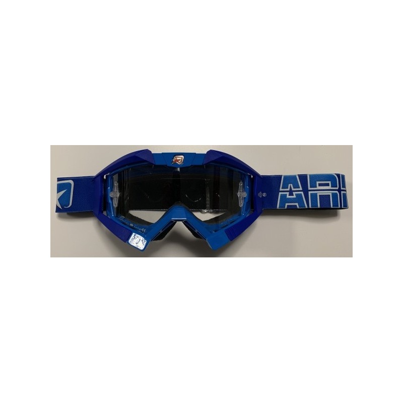 Ariete Gogle Riding Crows Basic Kolor Niebieski/Granatowy, Szybka Anti Fog, Anti Scratch, Uv, Roll-Off Ready