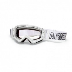 Ariete Gogle Mudmax Kolor Biały, Szybka Anti Fog, Anti Scratch, Uv, Roll-Off Ready, Gąbka 3 Warstwowa, Pokrowiec Z Microfibry