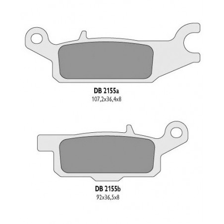 Delta Braking Klocki Hamulcowe Kh443 Yamaha Yfm 550 Grizzly '11-14, Yfm 700 Grizzly '07-18 Lewy Przód