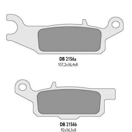 Delta Braking Klocki Hamulcowe Kh444 Yamaha Yfm 550 Grizzly '11-14, Yfm 700 Grizzly '07-18 Prawy Przód