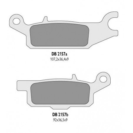 Delta Braking Klocki Hamulcowe Kh445 Yamaha Yfm 550 Grizzly '11-14, Yfm 700 Grizzly '07-18 Lewy Tył