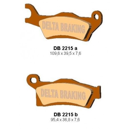 Delta Braking Klocki Hamulcowe Kh617 Can-Am Outlander 800/1000 '12, Renegade 1000 '12 Prawy Przód, Tył