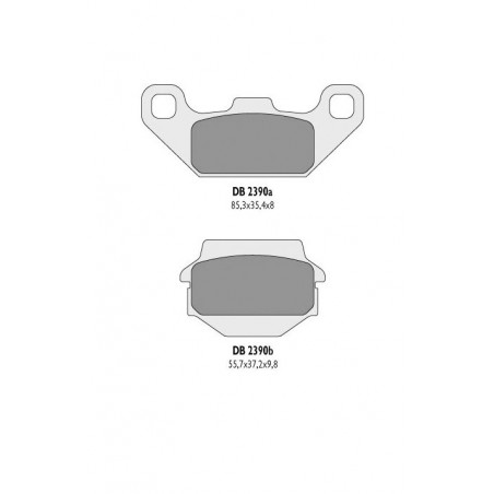Delta Braking Klocki Hamulcowe Kh128 Kef 300 Lakota`94-04, Ksf 250`94-04 - Zastępują Db2390Mx-D Oraz Db2390Qd-D