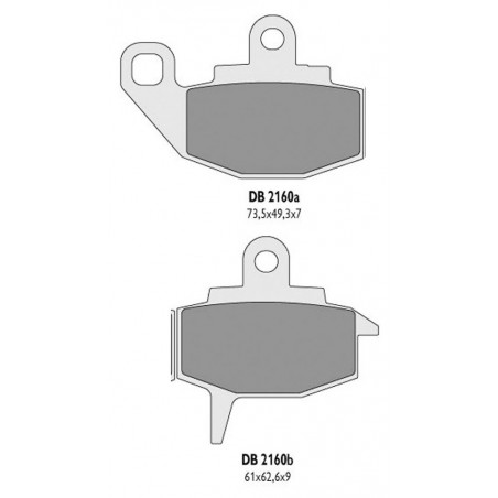 Delta Braking Klocki Hamulcowe Kh130 - Zastępują Db2160Mx-D I Db2160Qd-D