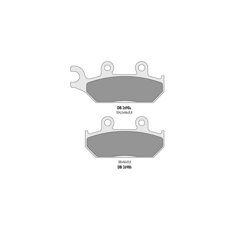 Delta Braking Klocki Hamulcowe Kh172 Przód Yamaha Xt600 92-03, Xt660 91-98 - Zastępują Db2690Mx-N Oraz Db2690Qd-N