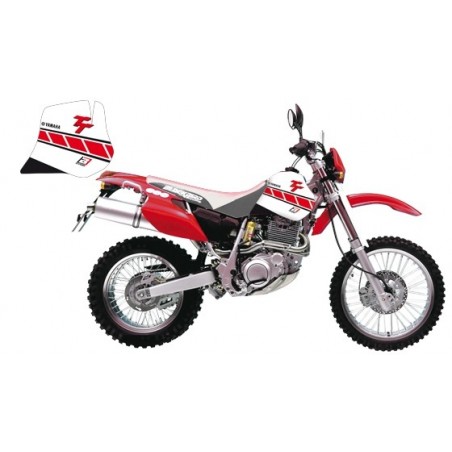 Blackbird Komplet Naklejek (Oklein) Yamaha Tt 600R '97-'05 Dream 2, Kolor Biały/Czerwony