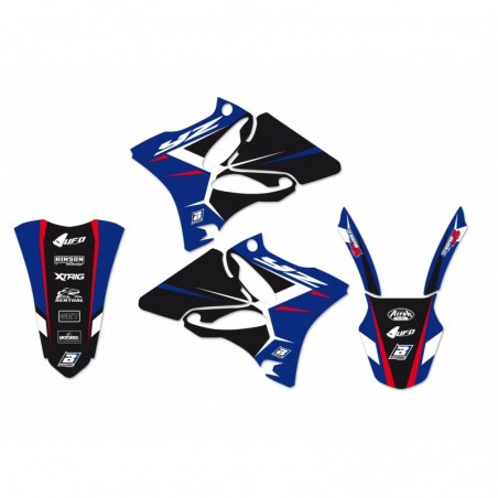Blackbird Komplet Naklejek (Oklein) Yamaha Yz125/250 '02-'14 Dream 4 Kolor Niebieski/Czarny