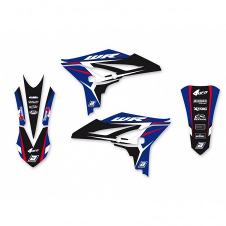 Blackbird Komplet Naklejek (Oklein) Yamaha Wrf450F '12-'15, Dream 4 Kolor Niebieski/Czarny