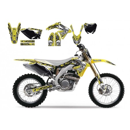 Blackbird Komplet Naklejek (Oklein) Suzuki Rmz 450 '08-'17 Tribal Skull 2 -