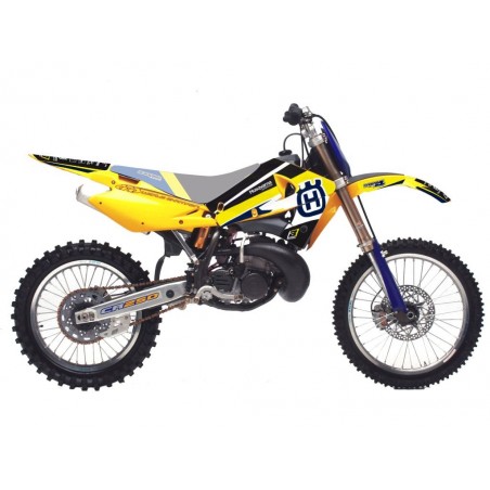 Blackbird Komplet Naklejek (Oklein) Husqvarna Cr-Wr '00-'05, Te-Tc 250/450/510 '02-'04 Dream 4 Kolor Żółty/Niebieski